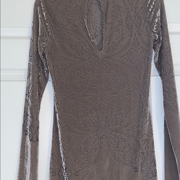 Only Worn Once Silver Velvet Free People Dress SzM - Picture 5 of 6